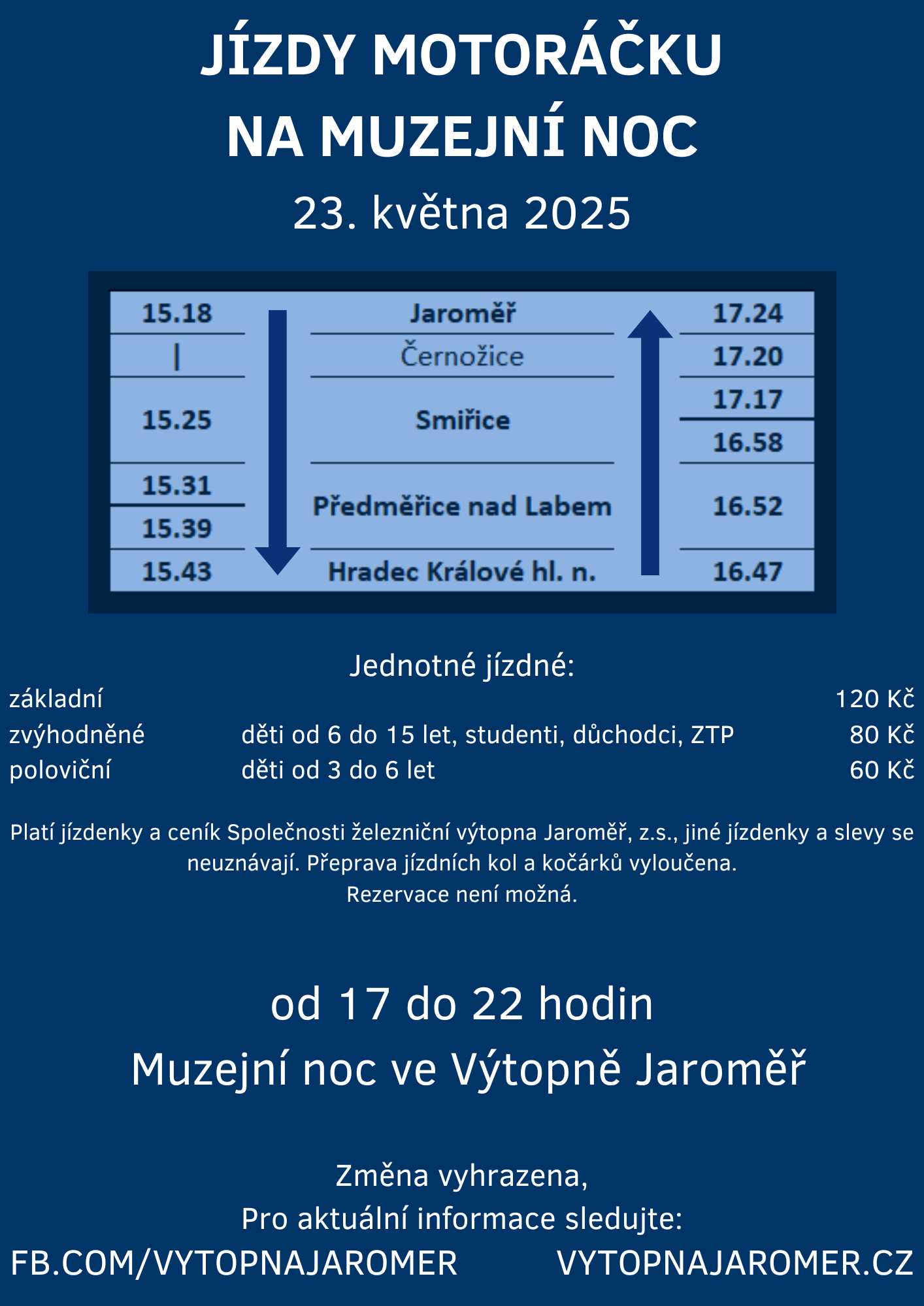 Jízdní řády motoráčku