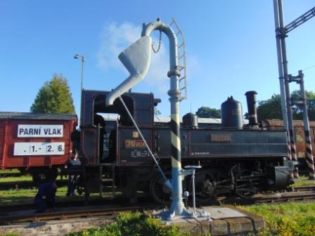 Parní lokomotiva 310.0134 se připravuje na jízdu
